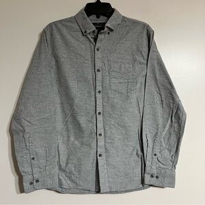 Marc Anthony Slim Fit Gray Button Down Long Sleeve Men's Shirt‎ Size Large Heavy